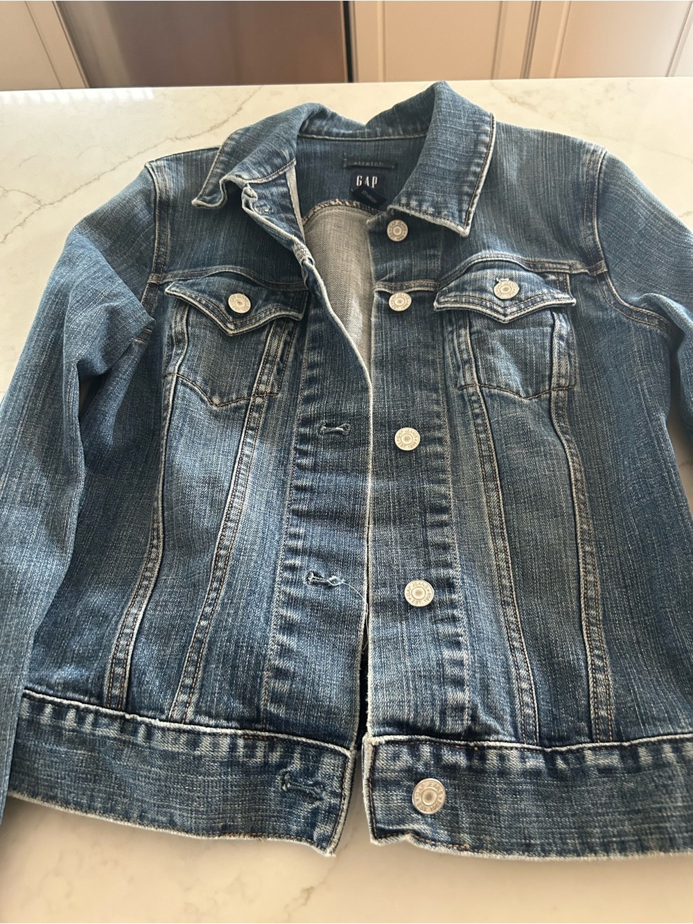 GAP Navy Stretch Denim Jacket